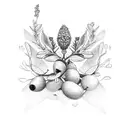 olive branch, abstract, fine line, 6 inches, simple, aesthetic  tattoo design idea