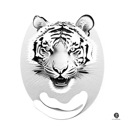 draw me something unique. I love music and soccer ans Muay Thai. my favourite animal is a tiger  tattoo design idea