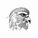 in punjab map, a tractor in the fields, hawk is flying tattoo design idea