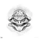 tortuga con sol tattoo design idea