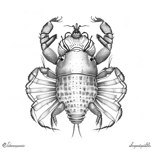 poop worms crawfish  tattoo design idea