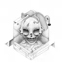 shower with drain tattoo design idea