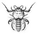poop worms crawfish  tattoo design idea