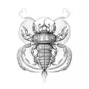poop worms crawfish  tattoo design idea