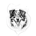 australian shepherd tattoo design idea
