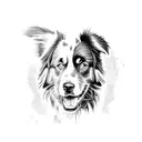 australian shepherd tattoo design idea