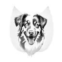 australian shepherd tattoo design idea