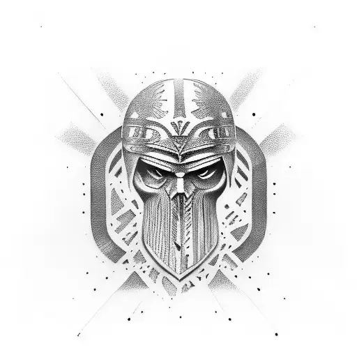 sparta hoplite tattoo design idea