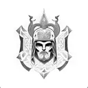 sparta hoplite tattoo design idea