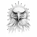 eagle with cross tattoo design idea