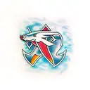 letter G with Razorback  tattoo design idea
