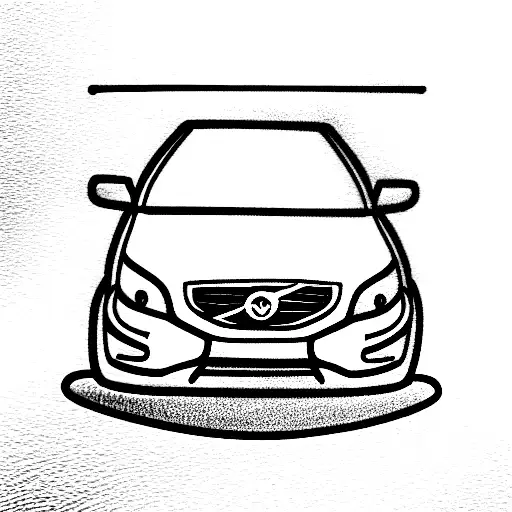 volvo s60 2001 outline tattoo design idea