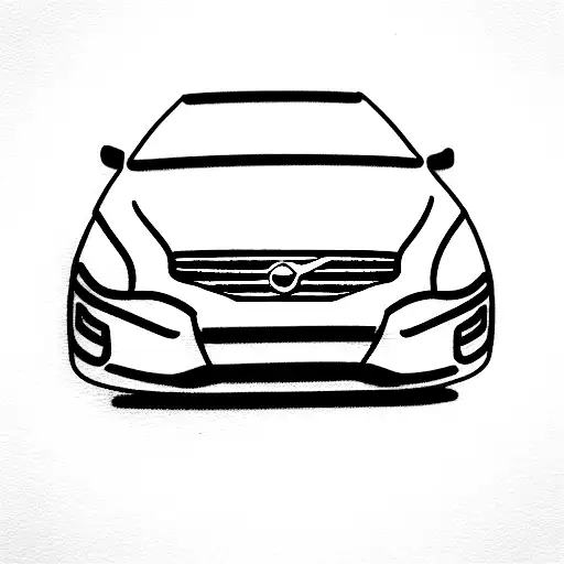 volvo s60 2001 outline tattoo design idea
