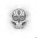 cuervo y calavera tattoo design idea