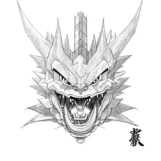 Saiyan dragon tattoo design idea