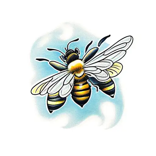 Honey Bee tattoo design idea