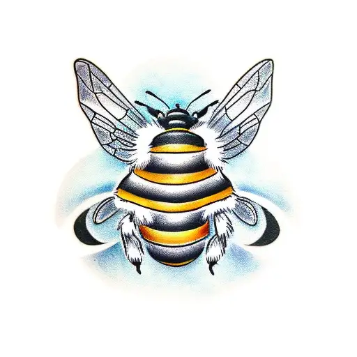 Two Bumble Bees tattoo design idea