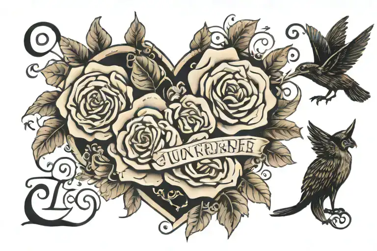 Love Conquers All in Latin tattoo design idea