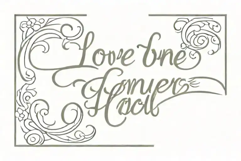 Love Conquers All in Latin tattoo design idea