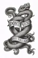 scales with the words "dont tread on me" written in the middle tattoo design idea