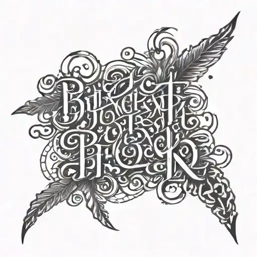 lettering tattoo design idea