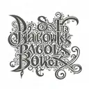 lettering tattoo design idea