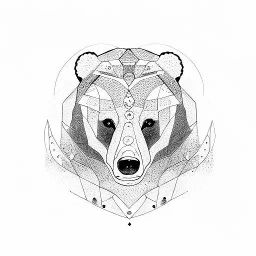 Bear tattoo design idea