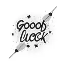 "good luck" tattoo design idea