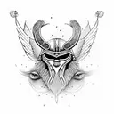 viking crow tattoo design idea