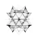 Geometry with shadows tattoo design idea