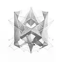 Geometry with shadows tattoo design idea