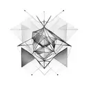 Geometry with shadows tattoo design idea