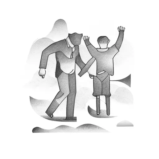 dad and son tattoo design idea
