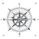 compass and cross combination  tattoo design idea