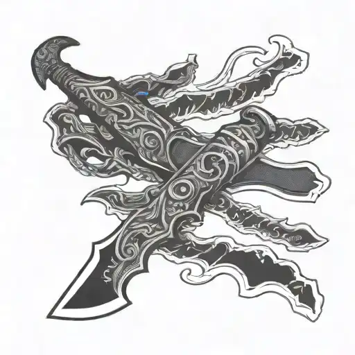 ka-bar tattoo design idea