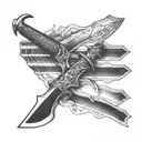 ka-bar tattoo design idea