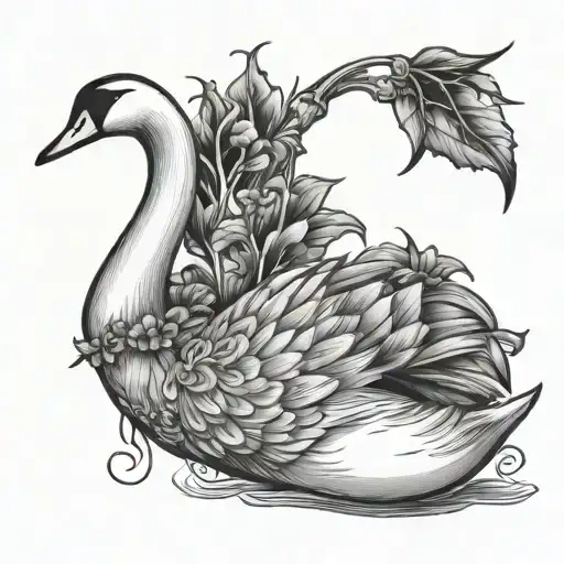 swan, pumpkin, 'oma', tribute tattoo design inspired tattoo design idea