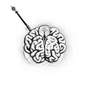 brain with dagger going through it and a medicine snake wrapped around the dagger tattoo design idea