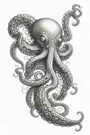 sacred geometry, psychedelic, octopus alien half sleeve tattoo design idea