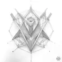 solitude, humility, modesty, symmetry, geometry, minimalism tattoo design idea