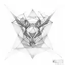 solitude, humility, modesty, symmetry, geometry, minimalism tattoo design idea