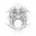 solitude, humility, modesty, symmetry, geometry, minimalism tattoo design idea