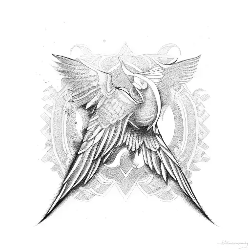 Wing tattoo design idea