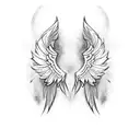 Wing tattoo design idea