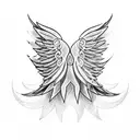 Wing tattoo design idea