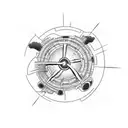 atomic bomb and  tattoo design idea