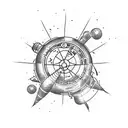 atomic bomb and  tattoo design idea