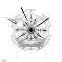 atomic bomb and  tattoo design idea