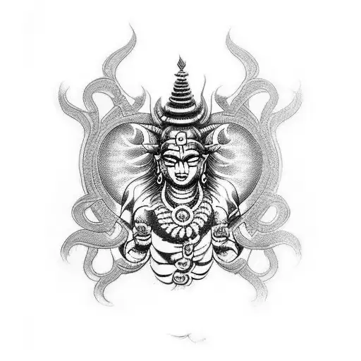kishi kaisei, Shiva, Naga, revival tattoo design idea
