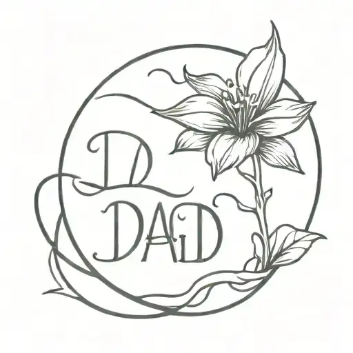 Tattoo in memory of my dad representing a pampering and loving father tattoo design idea
